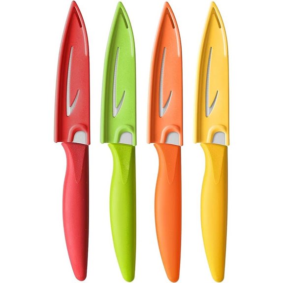 4-Piece 4-Inch Paring Knife Set with Covers