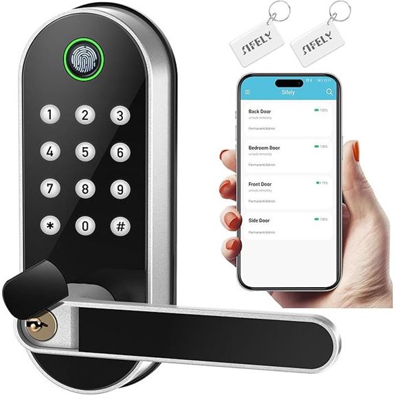 Fingerprint Smart Door Lock with Keypad & Remote Access