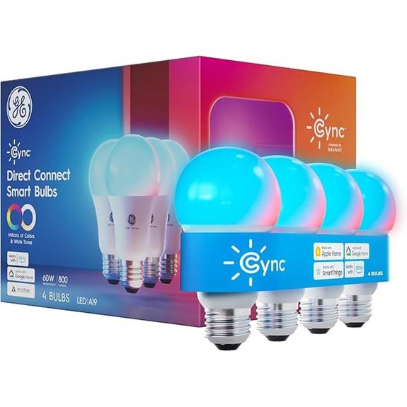 Cync GE A19 Smart LED Light Bulbs (4-Pack)