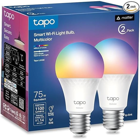 TP-Link Tapo Smart Light Bulbs 2-Pack