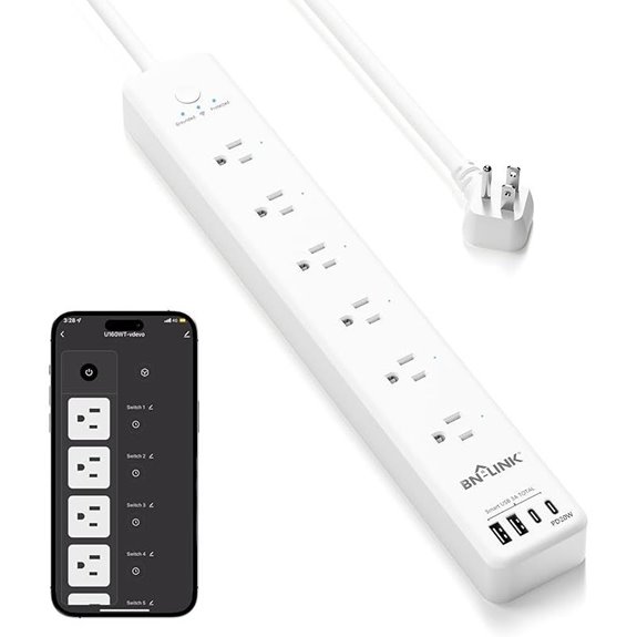BN LINK Smart Power Strip with 6 Outlets & USBs