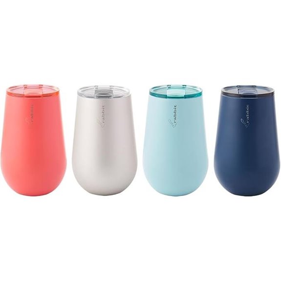 Rabbit 4-Pack Stainless Steel Insulated Travel Tumblers