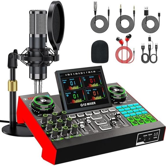 Podcast Microphone & Mixer Bundle for Streaming and Gaming