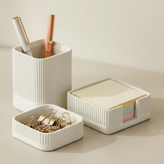 Aesthetic Desk Organizer Set of 3 for Office