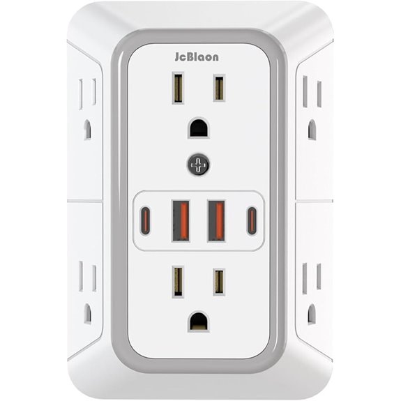 JcBlaon Surge Protector with USB Ports and Outlet Extender