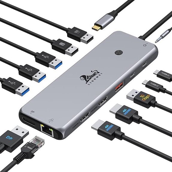 13-in-1 USB-C Docking Station with Dual Monitors