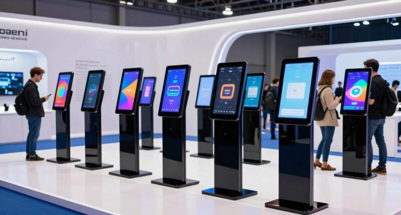 top portable digital signage kiosks