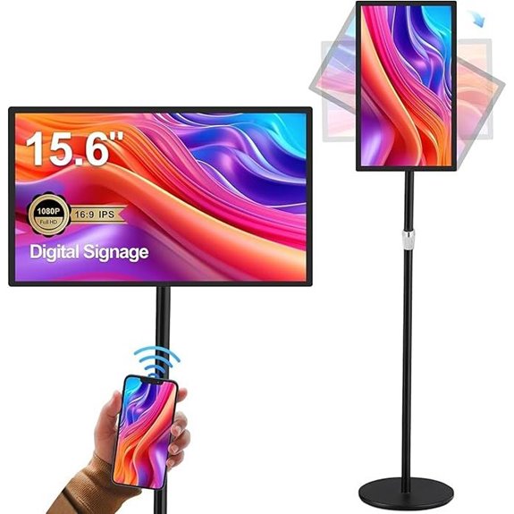 15.6 Touch Screen Digital Signage with Wireless Mirroring