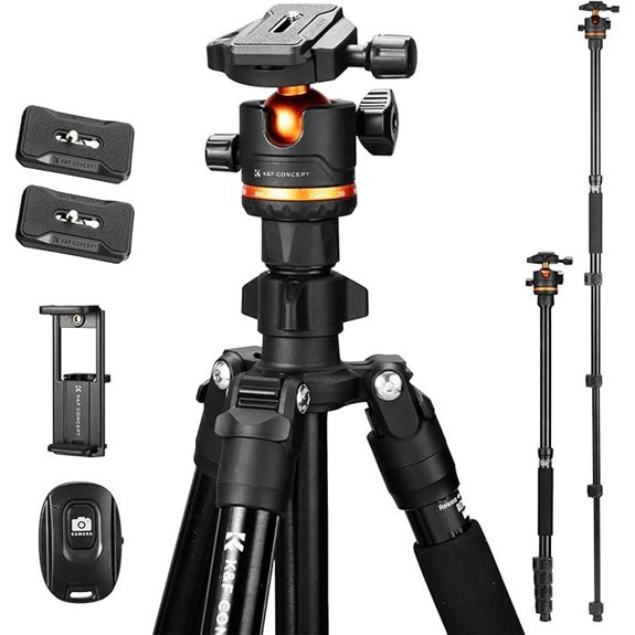 K&F Concept 76 Travel Camera Tripod with Monopod