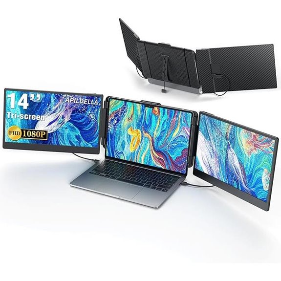 Triple Laptop Screen Extender with HDMI & USB-C