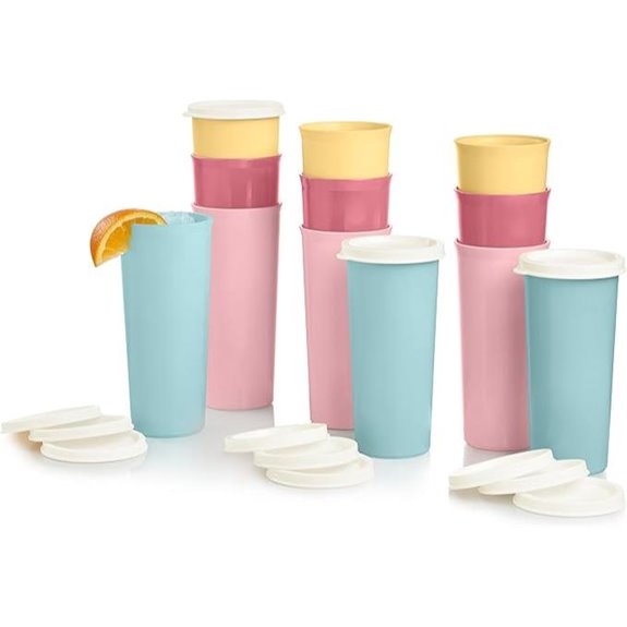 Tupperware 12-Piece Dishwasher Safe Tumbler Set