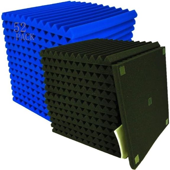 52 Pack 12x12x1 Acoustic Soundproof Foam Panels