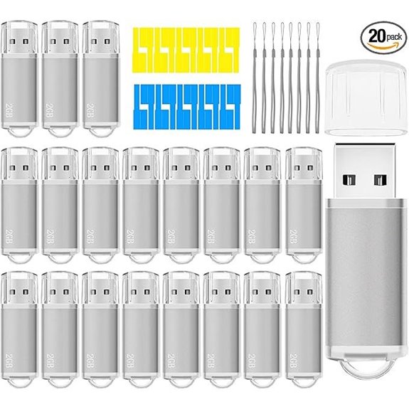 20-Pack 2GB USB Flash Drives with Labels