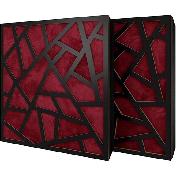 2 Pack Acoustic Panels with Mounting Kit