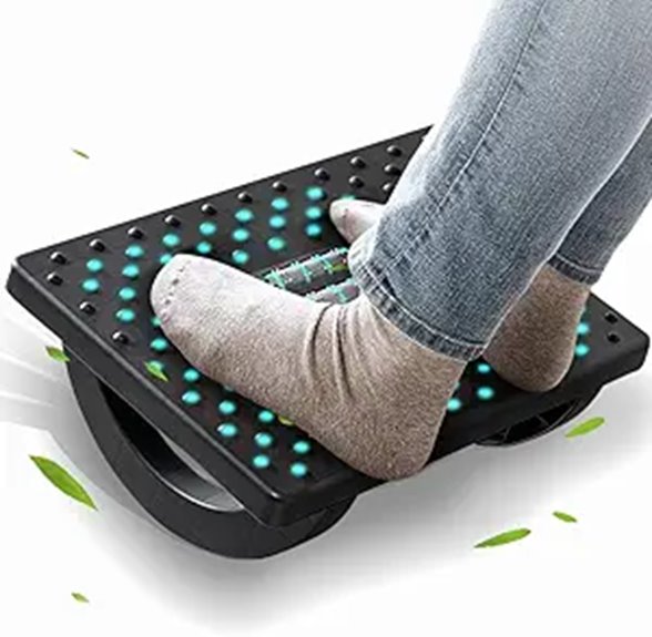 Ergonomic Under Desk Foot Rest with Massager