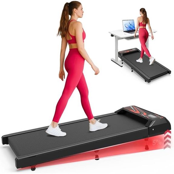 2.5HP Under-Desk Incline Treadmill with Remote