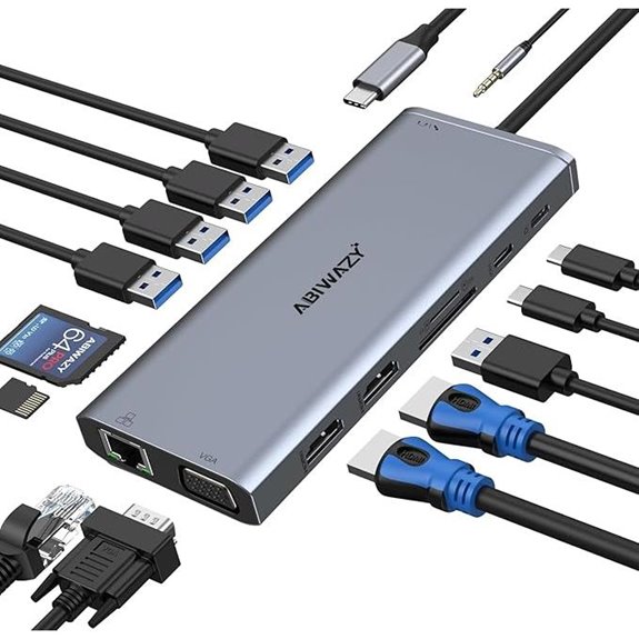 USB-C Dual Monitor Docking Station with 14 Ports