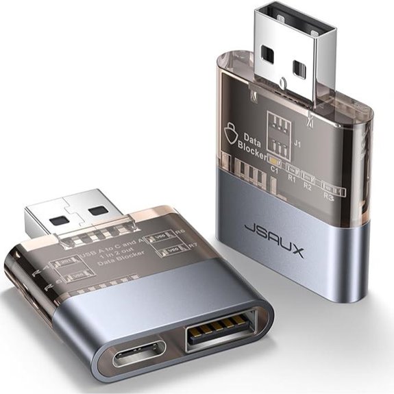 JSAUX USB Data Blocker (2-Pack) for Safe Charging