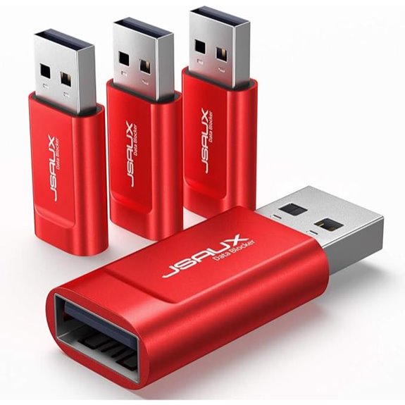 JSAUX USB Data Blocker 4-Pack for Safe Charging