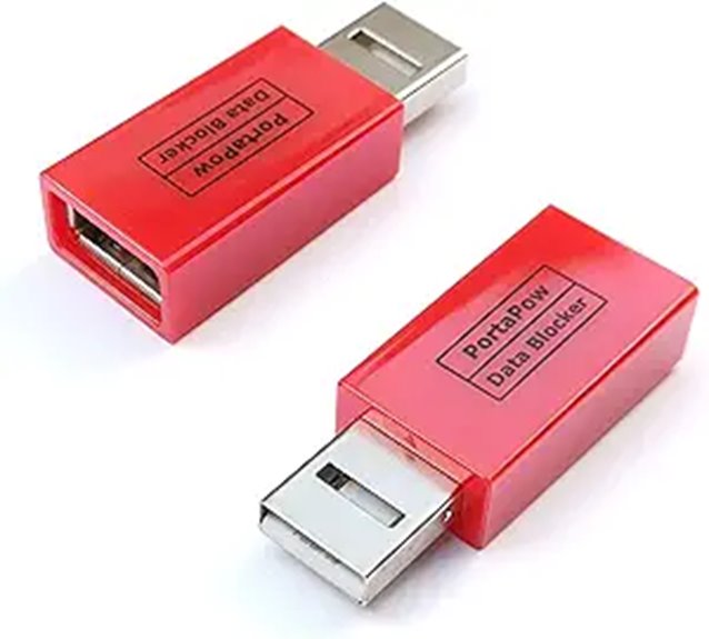 PortaPow USB Data Blocker (2 Pack) - Protect Against Juice Jacking