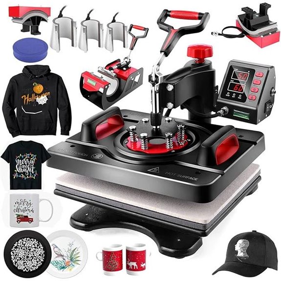 AKEYDIY 8-in-1 Digital Sublimation Heat Press Machine