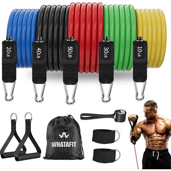 WHATAFIT Resistance Bands for Exercise & Fitness