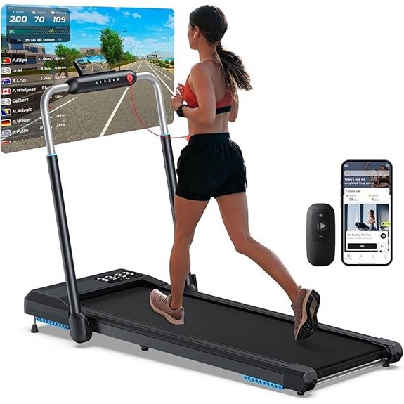 WELLFIT Walking Pad with Incline and Remote Control