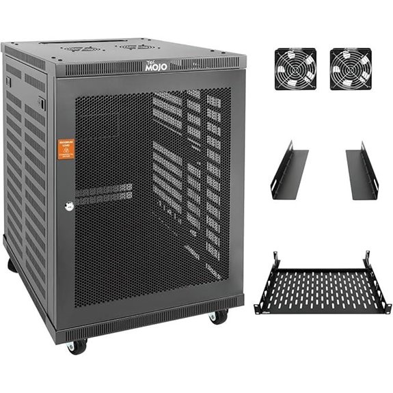 Tecmojo 15U Wall Mount Rack with Mesh Door
