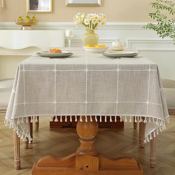 waterproof burlap linen tablecloth