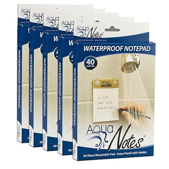 Aqua Notes Waterproof Note Pad -5 Pack (MADE IN THE USA)