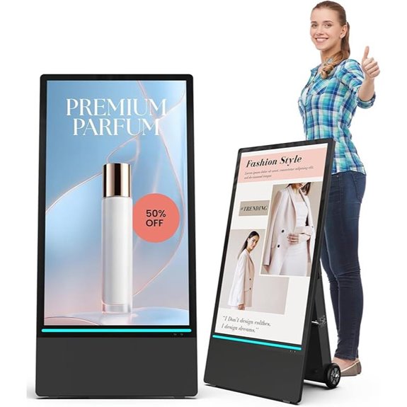 HARZHI Outdoor Digital Signage Display with Waterproof Stand
