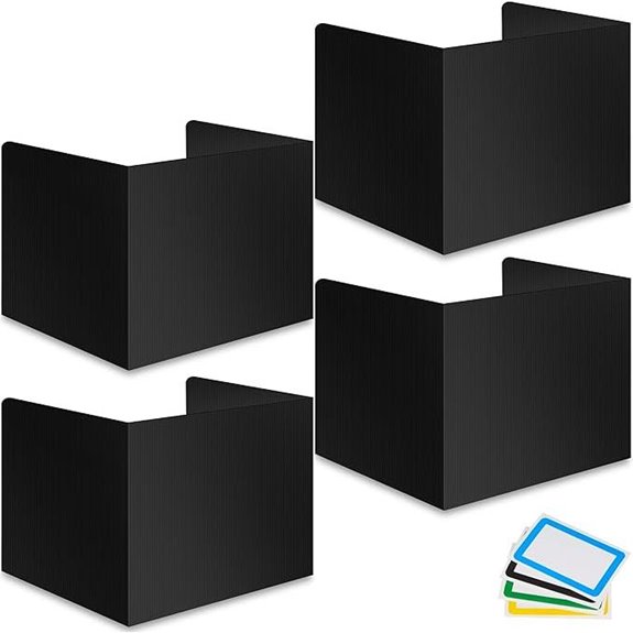 4-Pack Waterproof Desk Dividers for Students