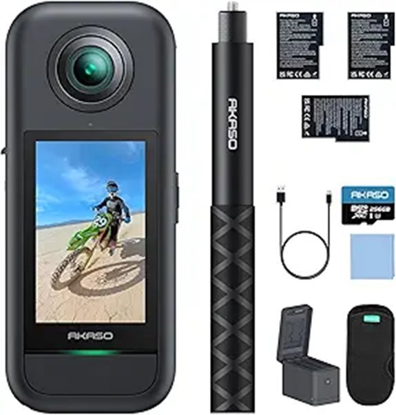 AKASO 360 Weatherproof Action Camera with 256GB SD