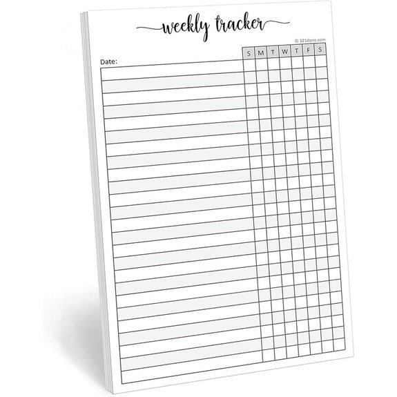 321Done Weekly Habit Tracker Notepad (50 Sheets)