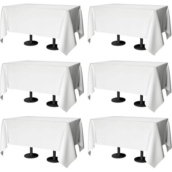 white washable polyester tablecloth