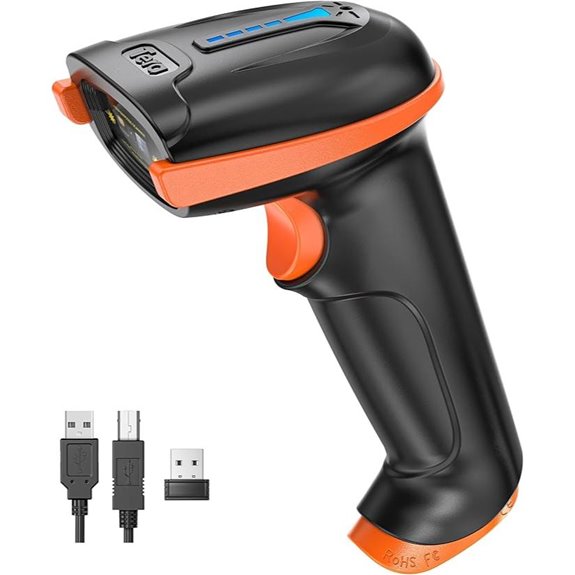 Tera Wireless 1D Laser Barcode Scanner with USB