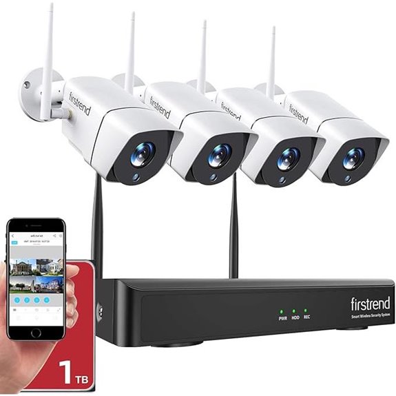 Wireless 8CH Security Camera System with Night Vision
