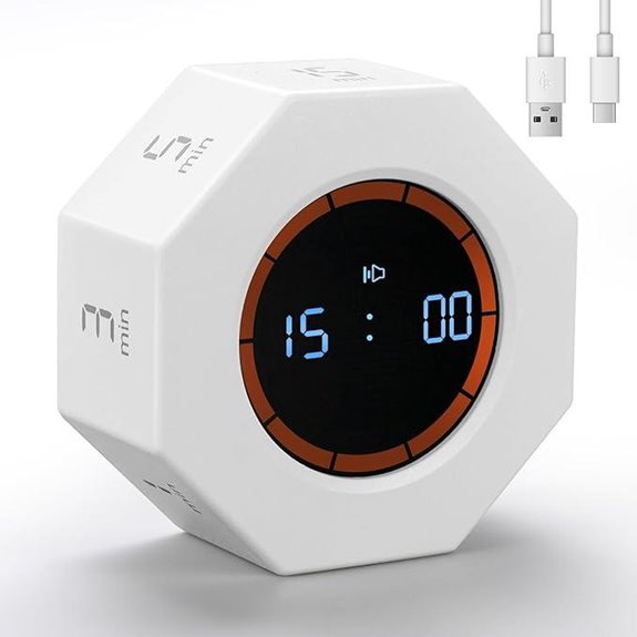Rechargeable Pomodoro Timer with Auto-Rotating Screen