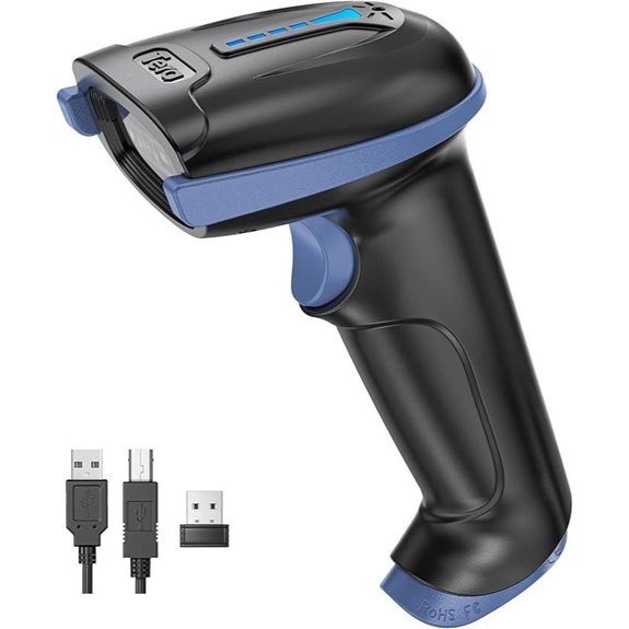 Tera 1D/2D Wireless Barcode Scanner with Battery Indicator