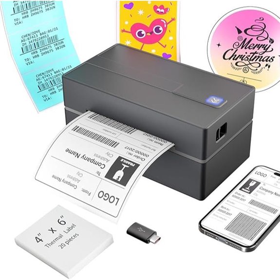 Wireless Bluetooth Shipping Label Printer for Small Business