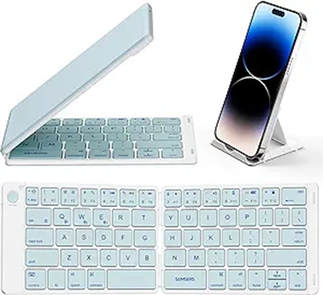 Samsers Bluetooth Foldable Wireless Keyboard for Multiple Devices