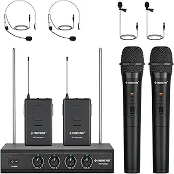 Phenyx Pro 4-Channel Wireless Microphone System