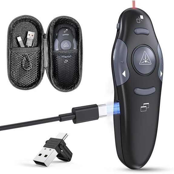 Wireless Presentation Remote with Laser Pointer