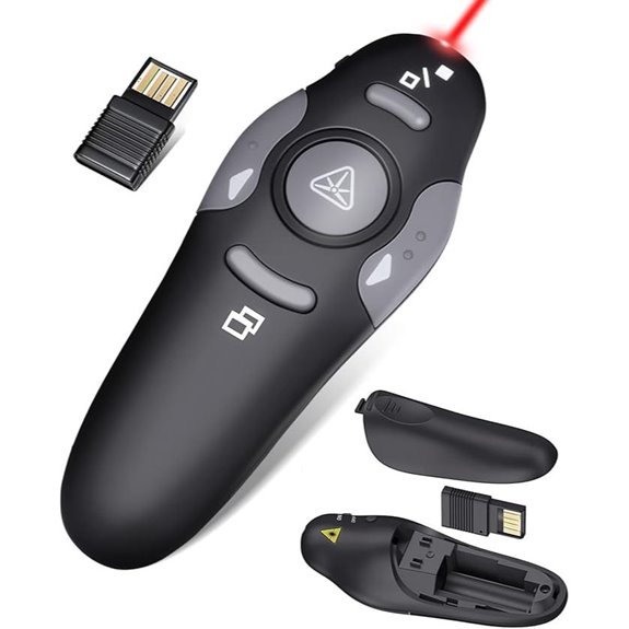 Wireless Presentation Clicker with Laser Pointer