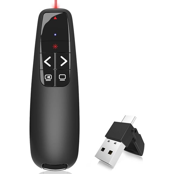 Wireless Presentation Remote with Laser Pointer