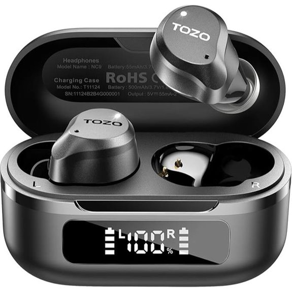 TOZO NC9 Active Noise Cancelling Wireless Earbuds