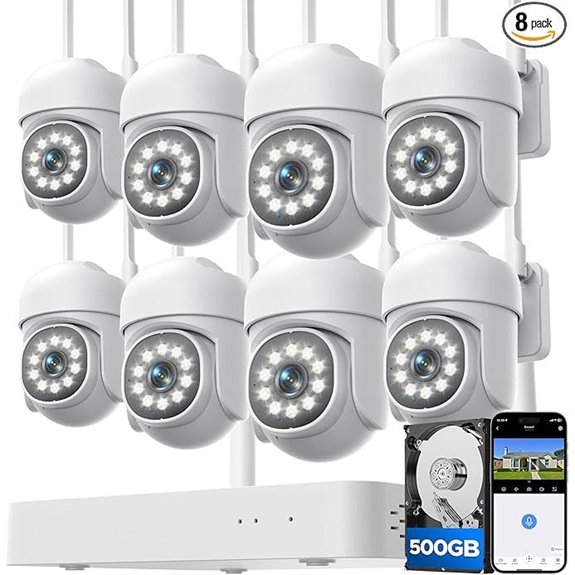 Wireless Outdoor Security Camera System with Auto Tracking