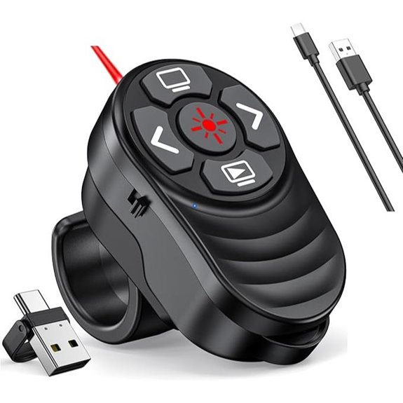 2-in-1 Wireless Presentation Clicker with Laser Pointer