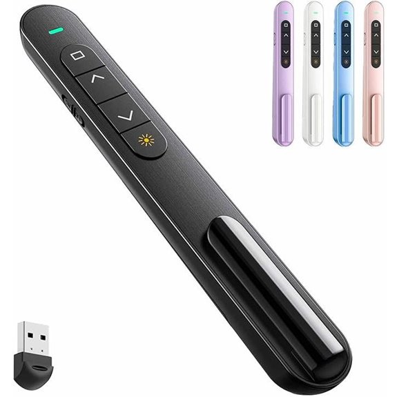 Wireless RF Presentation Clicker with Volume Control