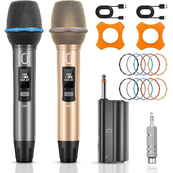 Wireless UHF Microphone Set for Karaoke and Events